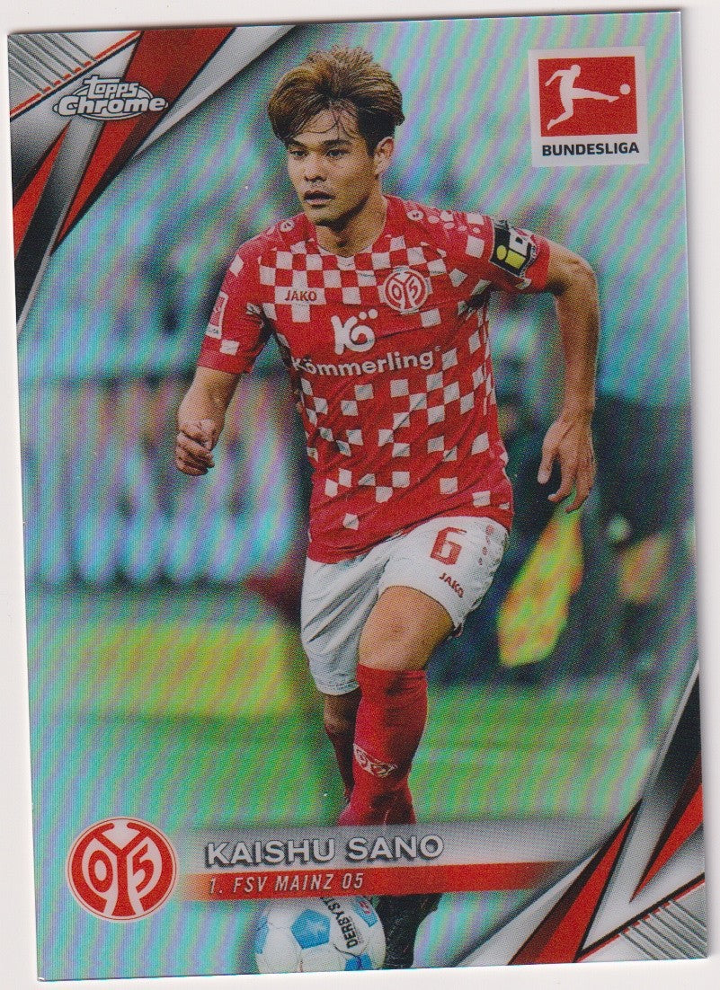 Topps Chrome 2023-24 Kaishu Sano Rookie 1. FSV Mainz 05 Parallel Rare – Bild 1