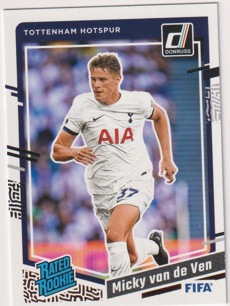 Panini Donruss Soccer 2023-24 Micky van de Ven Rookie Tottenham Hotspur Parallel – Bild 1