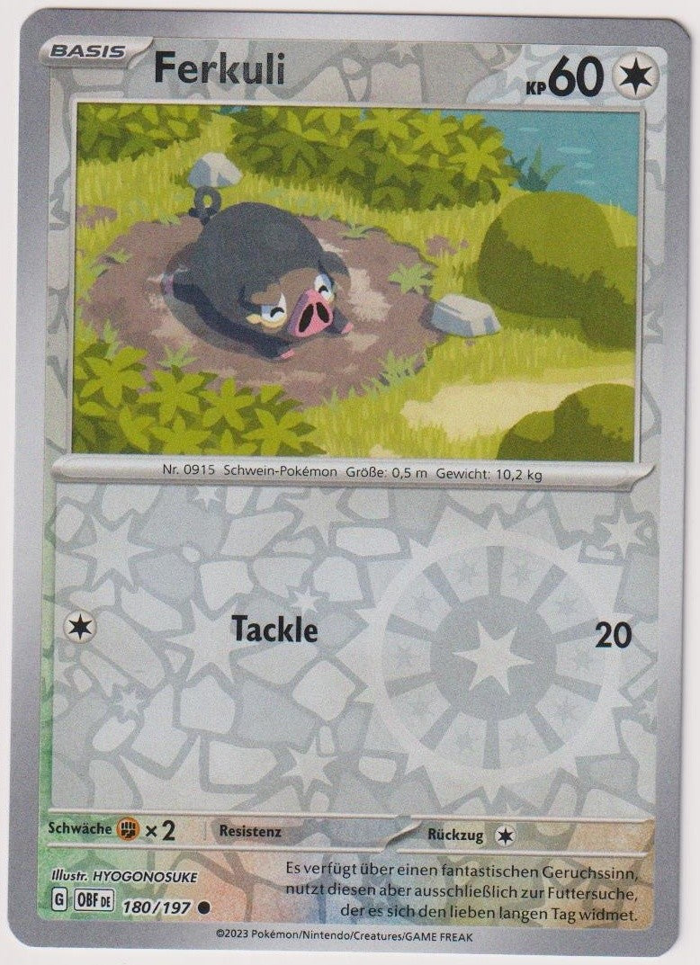 Pokemon TCG Lechonk #180/197 Common (C) Reverse Holo Deutsch 2023 – Bild 1