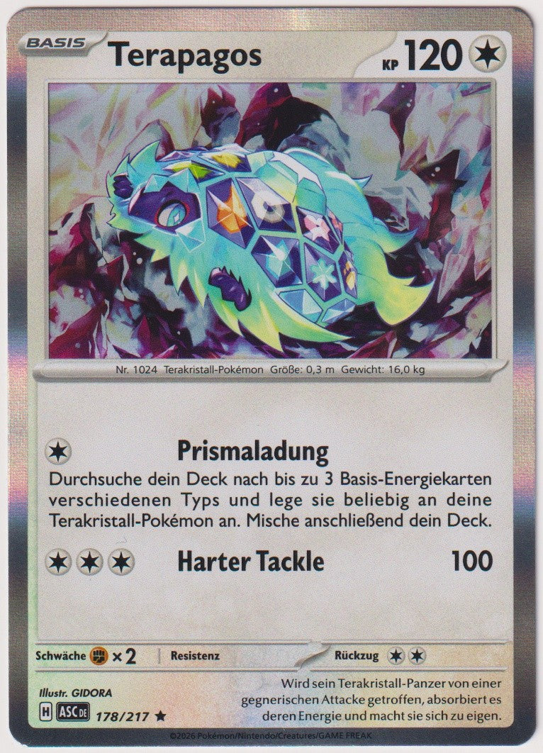 Pokemon TCG Terapagos #178/217 Rare (R) Holo Deutsch 2026 – Bild 1