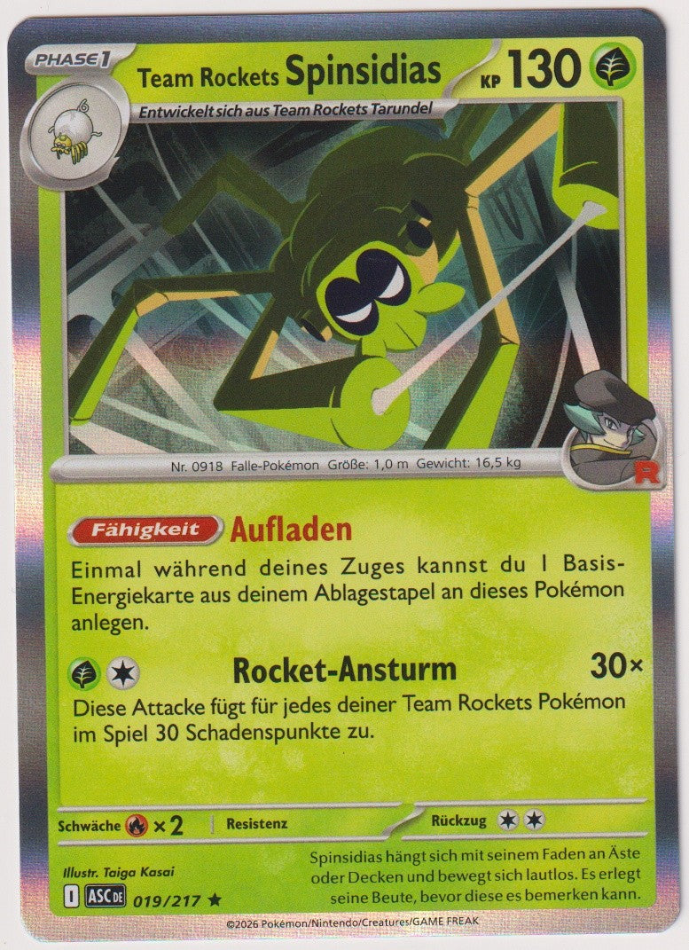 Pokemon TCG Spinsidias #19/217 Rare (R) Holo Deutsch – Bild 1