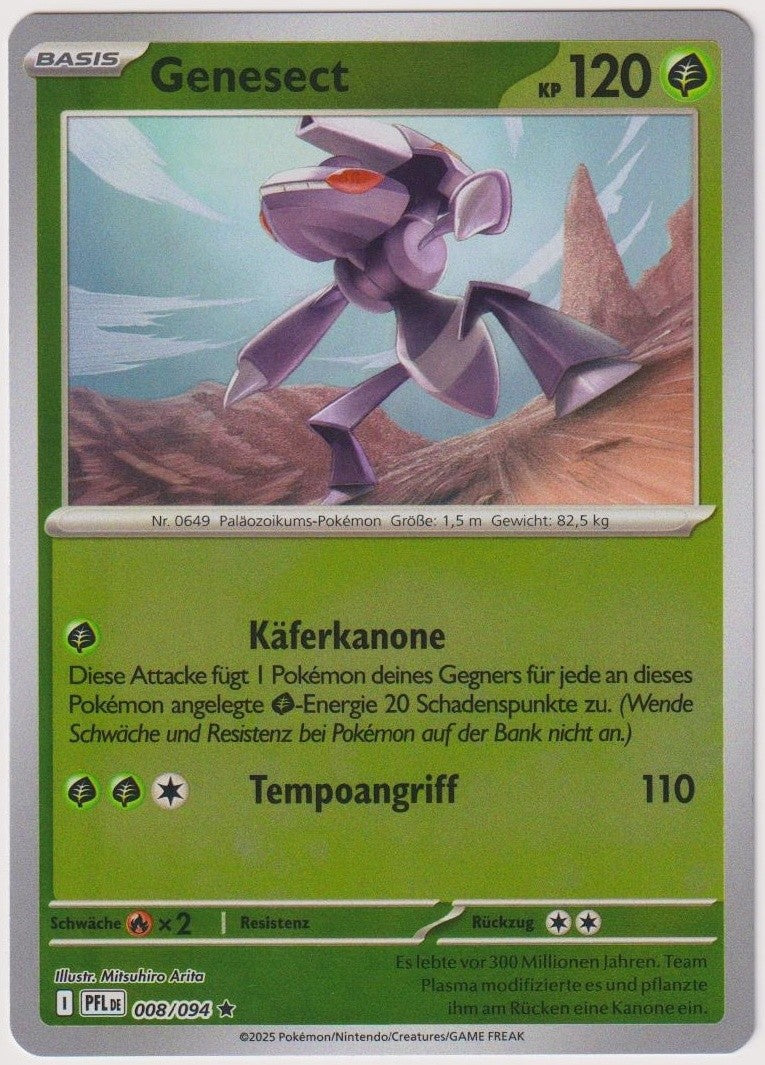 Pokemon TCG Genesect #8/094 Rare (R) Reverse Holo Deutsch 2025 – Bild 1
