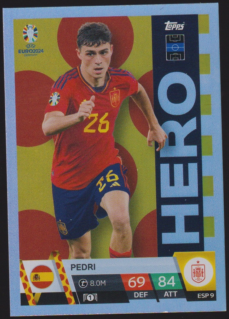 Topps Match Attax 2023-24 Pedri Spanien Parallel Rare – Bild 1