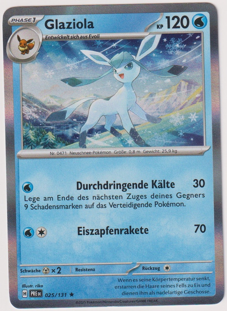 Pokemon TCG Glaceon #25/131 Rare (R) Holo Deutsch 2025 – Bild 1