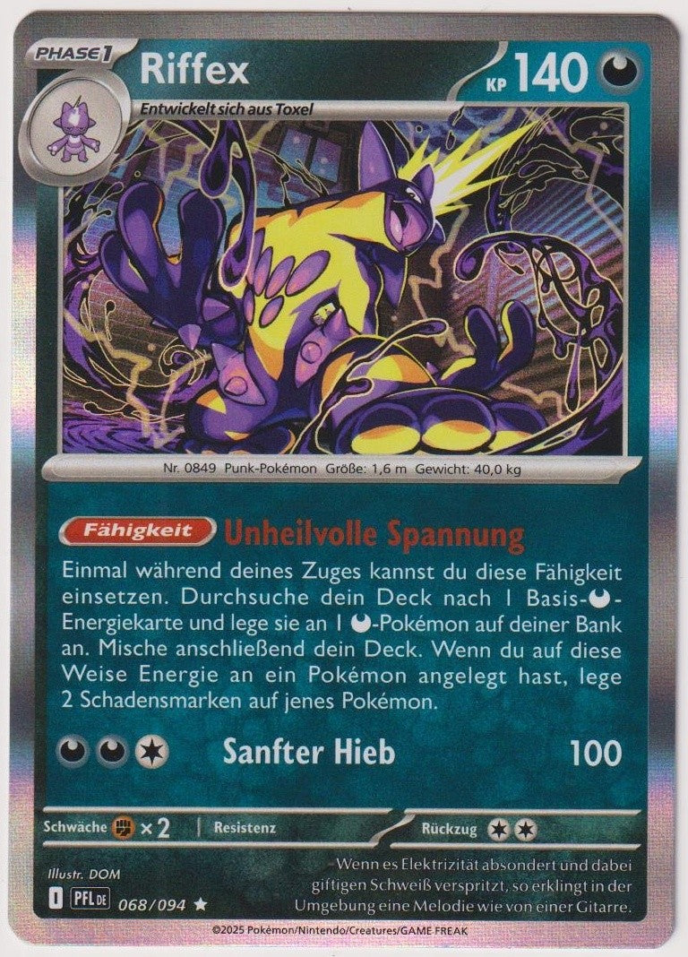 Pokemon TCG Toxtricity #68/094 Rare (R) Holo Deutsch 2025 – Bild 1