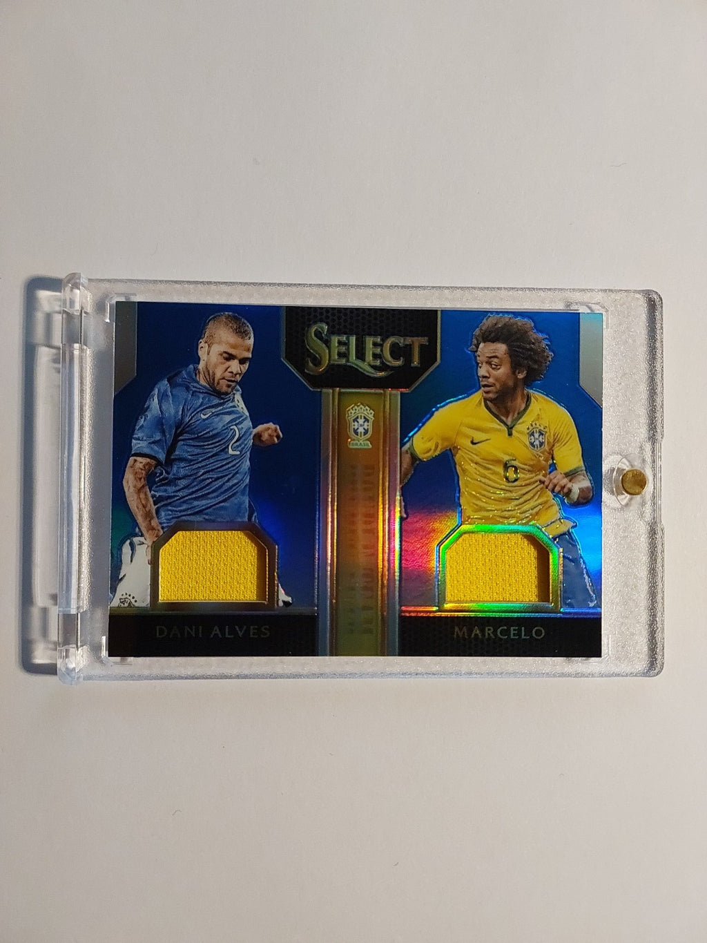 Panini Select 2015-16 Alves & Marcelo Dual Patch Relic Brasilien Parallel 33/99 – Bild 1