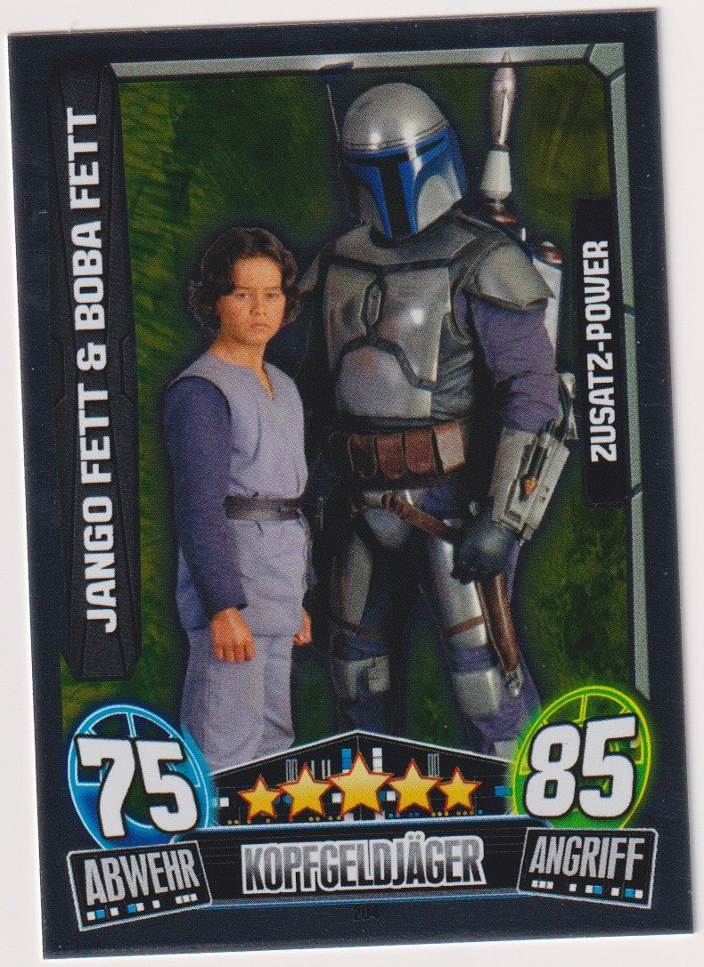 Topps Star Wars 2013 Jango Fett & Boba Fett Kopfgeldjäger TCG Rare – Bild 1