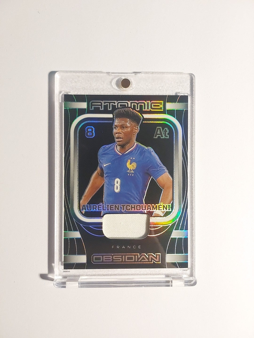 Panini Obsidian 2023-24 Aurelien Tchouameni Frankreich Patch Parallel 149/199 – Bild 1