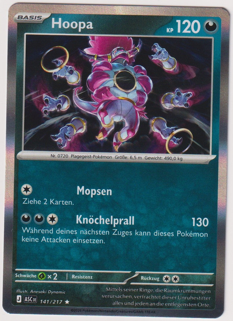 Pokemon TCG Hoopa #141/217 Rare (R) Holo Deutsch 2026 – Bild 1