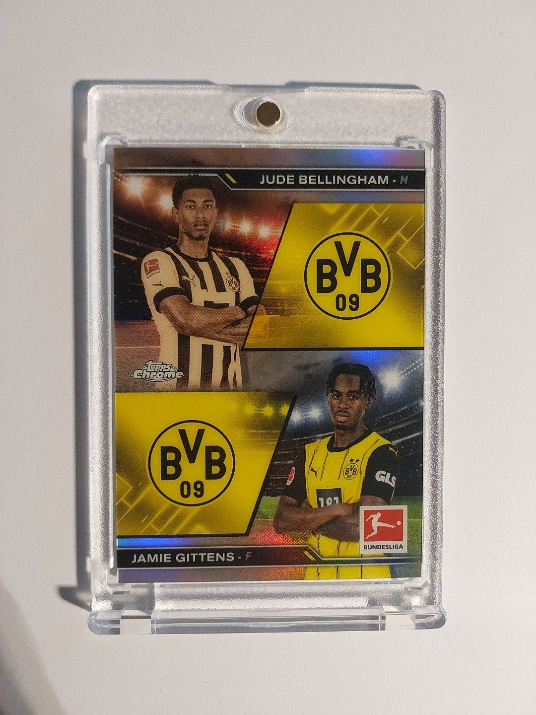 Topps Bundesliga 2024-25 Bellingham & Gittens Dortmund Parallel Refractor Insert – Bild 1
