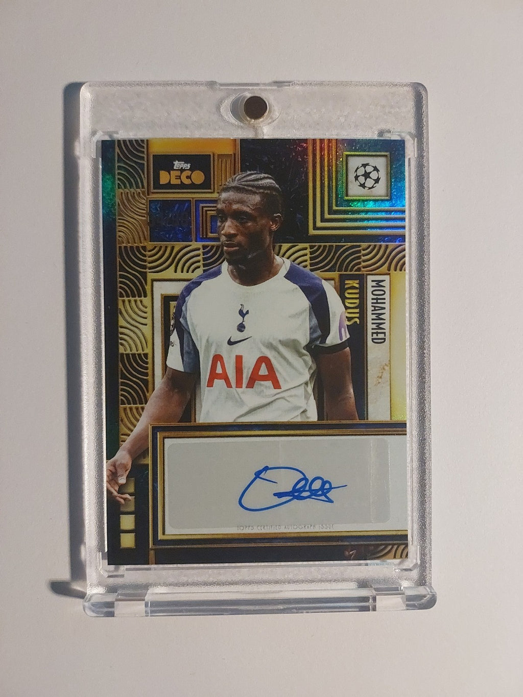 Topps UCC Deco 2025-26 Mohammed Kudus Auto Tottenham Hotspur Parallel 34/99 Rare – Bild 1