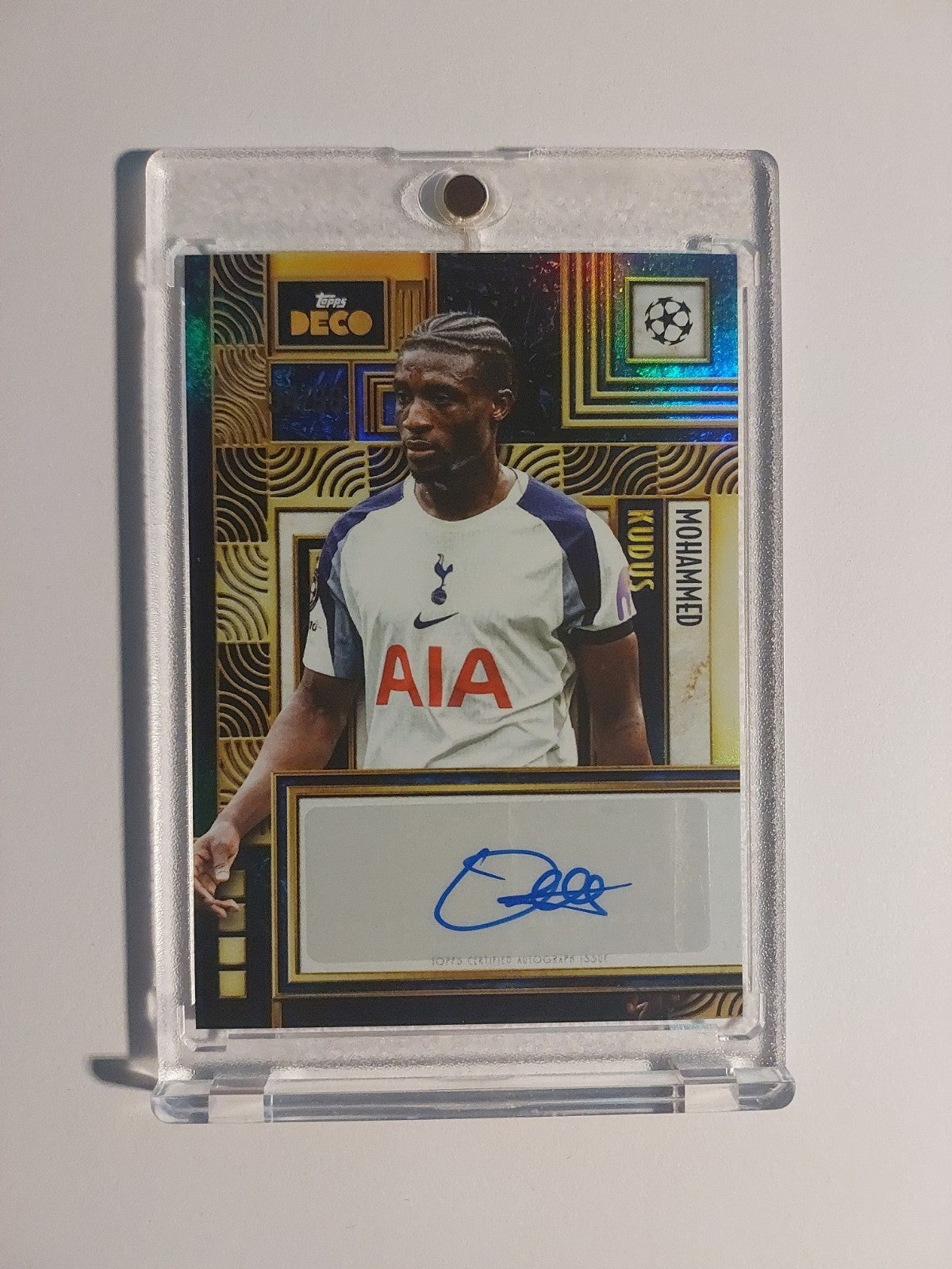 Topps UCC Deco 2025-26 Mohammed Kudus Auto Tottenham Hotspur Parallel 34/99 Rare – Bild 1