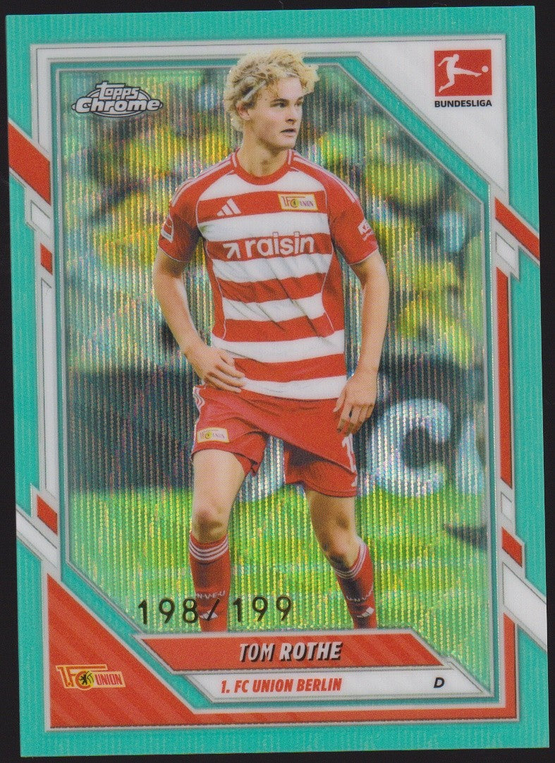 Topps Chrome 2024-25 Tom Rothe 1. FC Union Berlin BUNDESLIGA Parallel 198/199 – Bild 1
