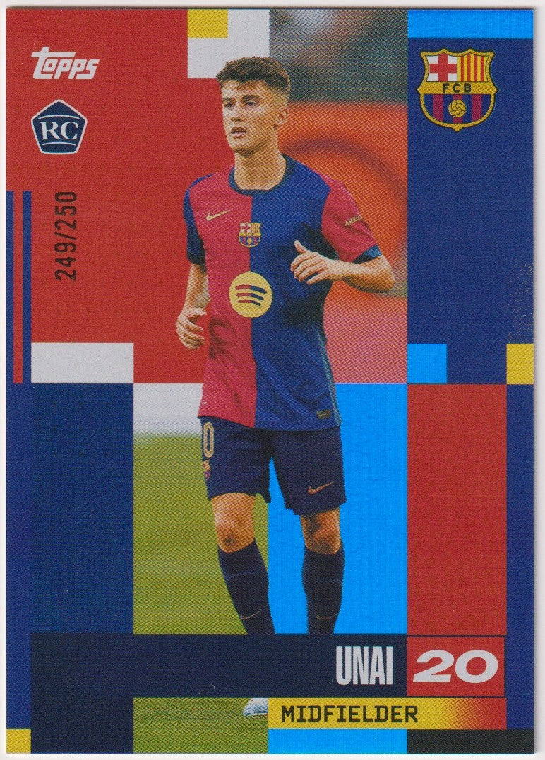 Topps Stadium Club Chrome 2023-24 Unai Rookie Barcelona Atlético Parallel – Bild 1
