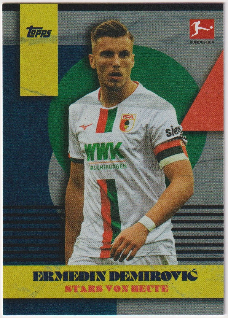 Topps Stars von heute 2023-24 Ermedin Demirović FC Augsburg Bundesliga Parallel – Bild 1