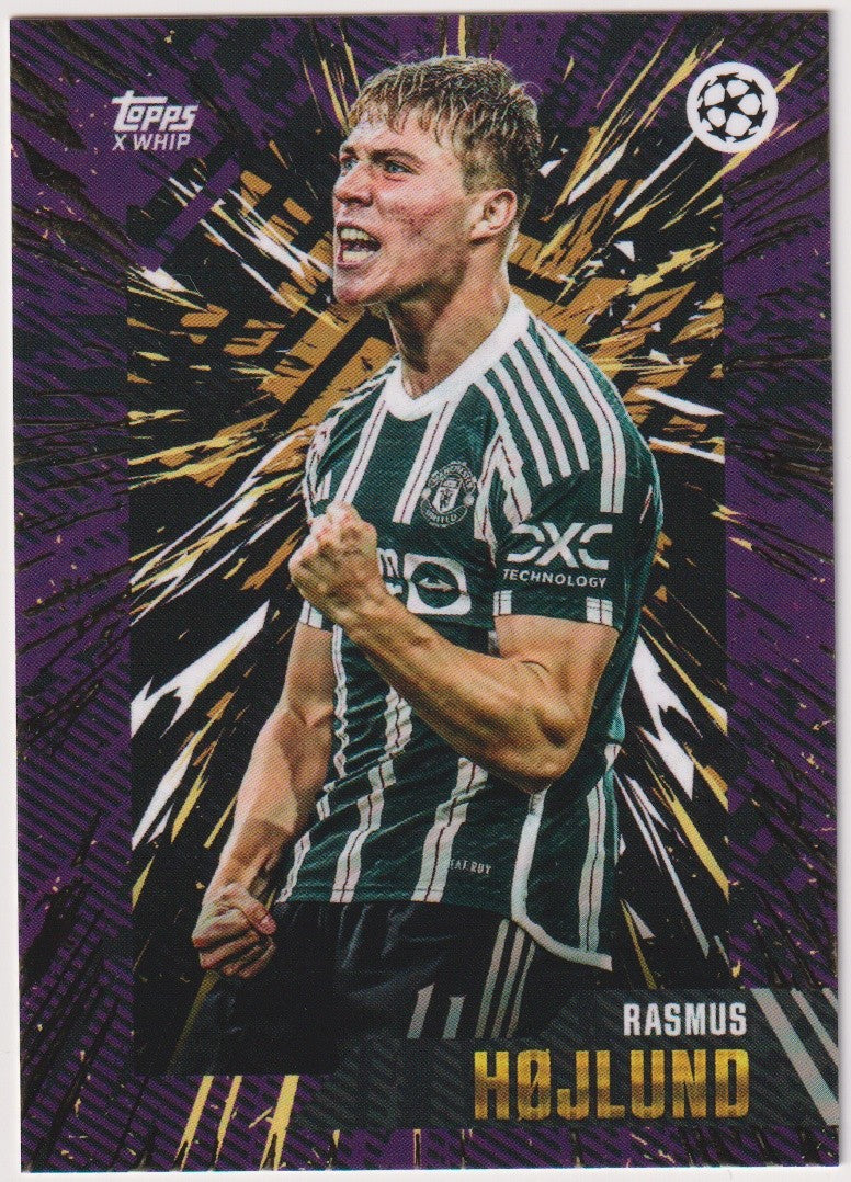 Topps X Whip 2023-24 Rasmus Hojlund Manchester United Champions League Parallel – Bild 1