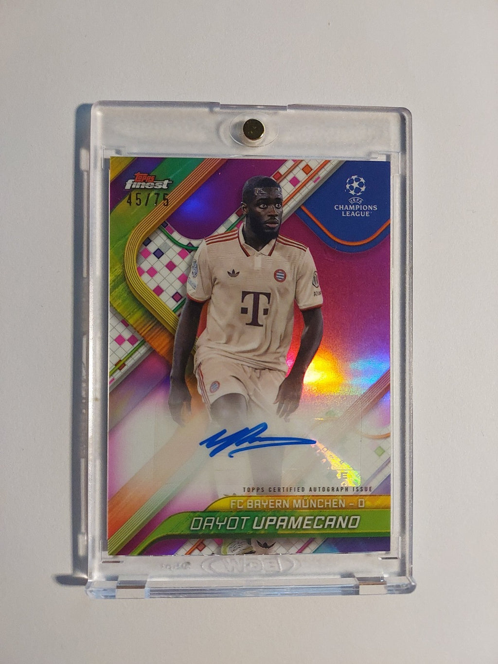 Topps Finest 2024-25 Dayot Upamecano Auto Bayern München Parallel 45/75 Rare Hit – Bild 1