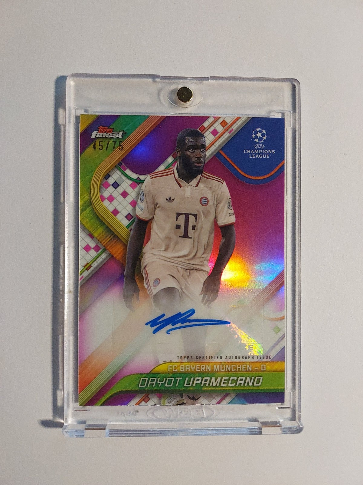 Topps Finest 2024-25 Dayot Upamecano Auto Bayern München Parallel 45/75 Rare Hit – Bild 1