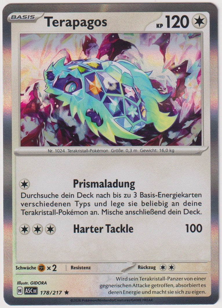 Pokemon TCG Terapagos #178/217 Rare (R) Holo Deutsch 2026 – Bild 1