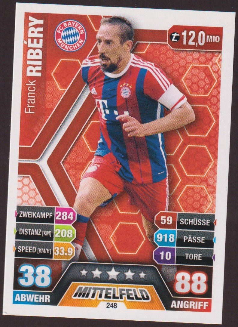 Topps Match Attax Franck Ribéry FC Bayern München Bundesliga Parallel – Bild 1