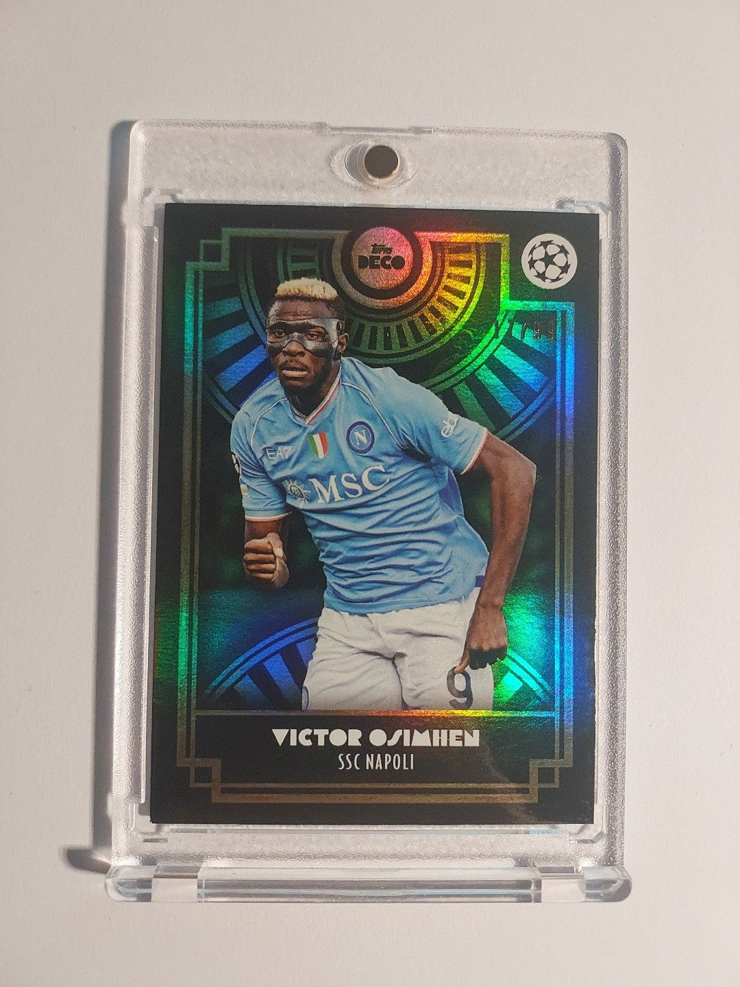 Topps Deco 2023-24 Victor Osimhen SSC Napoli Nummeriert 17/99 Parallel Refractor – Bild 1