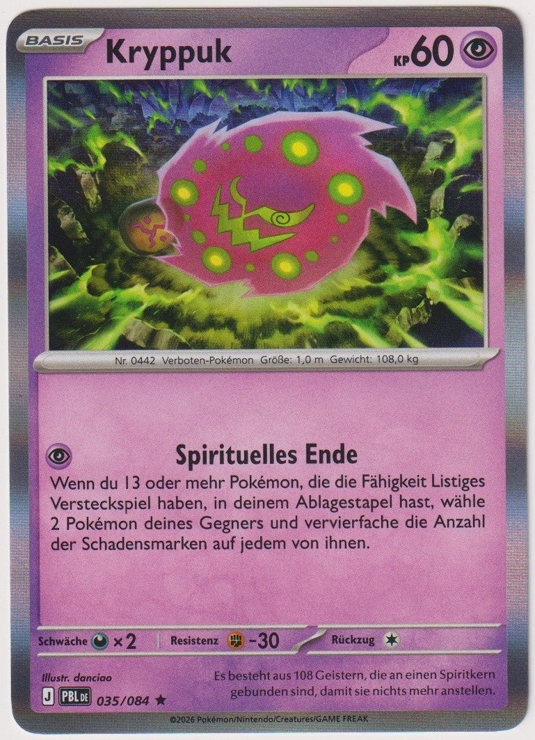 Pokemon TCG Spiritomb #35/084 Rare (R) Holo Deutsch 2026 – Bild 1