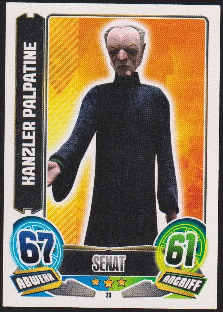 Topps Star Wars 2011 Kanzler Palpatine Republik TCG Rare #23 – Bild 1
