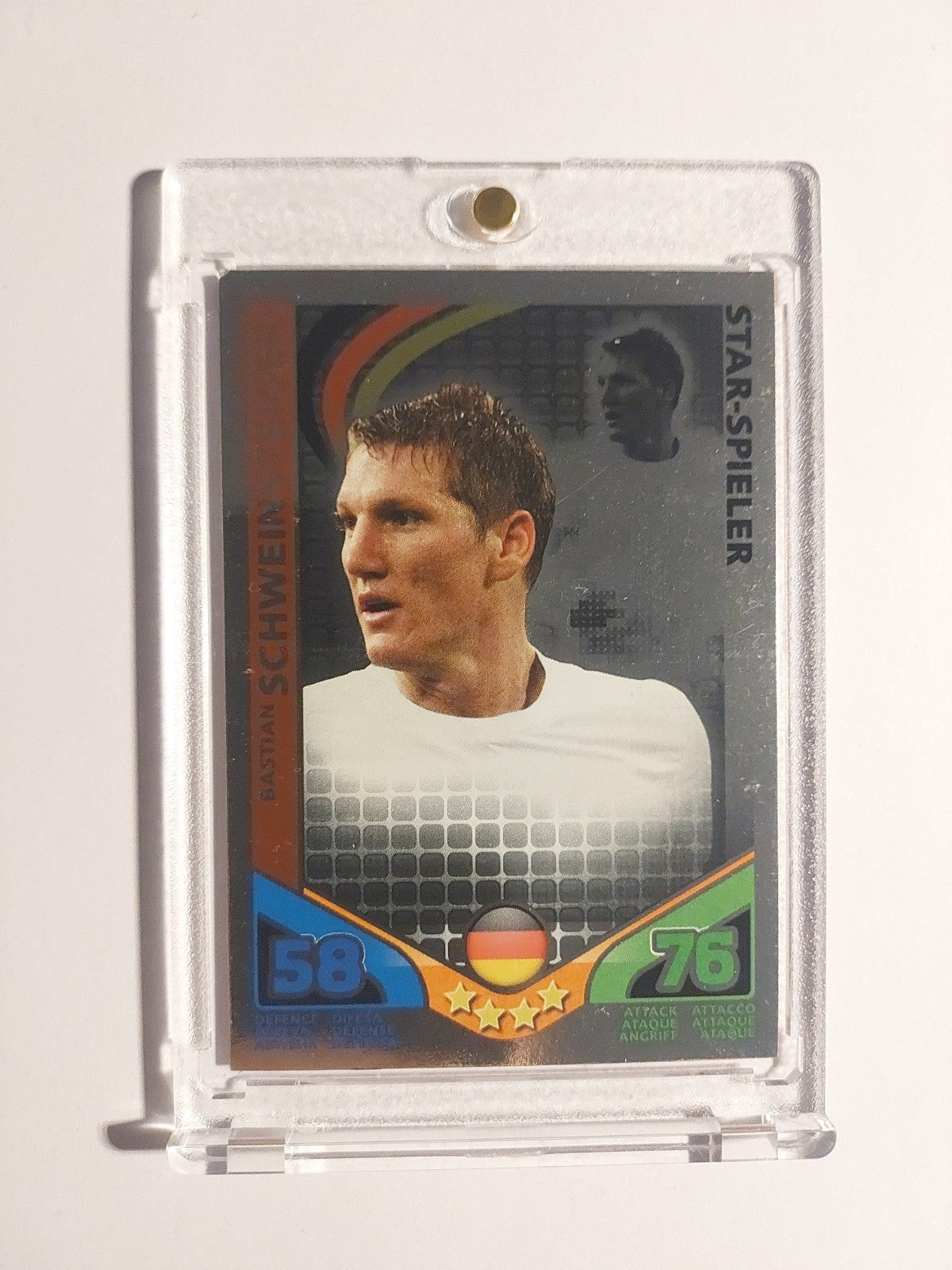 Topps Fußball 2013-14 Bastian Schweinsteiger Deutschland Bayern Chrole Parallel – Bild 1