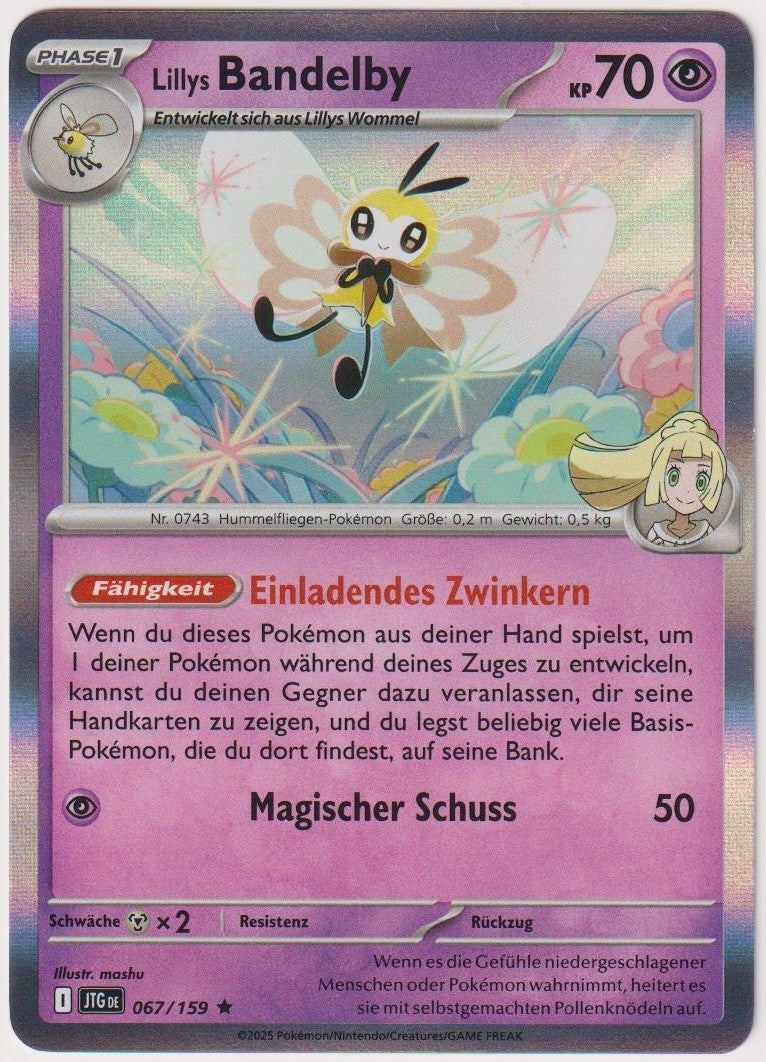 Pokemon TCG Ribombee #67/159 Rare (R) Holo Deutsch 2025 – Bild 1