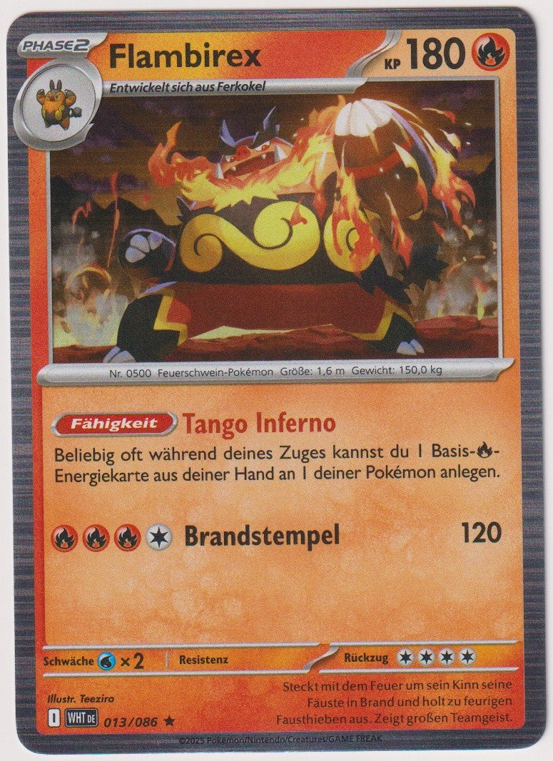 Pokemon TCG Flambirex #13/086 Rare (R) Holo Deutsch 2025 – Bild 1