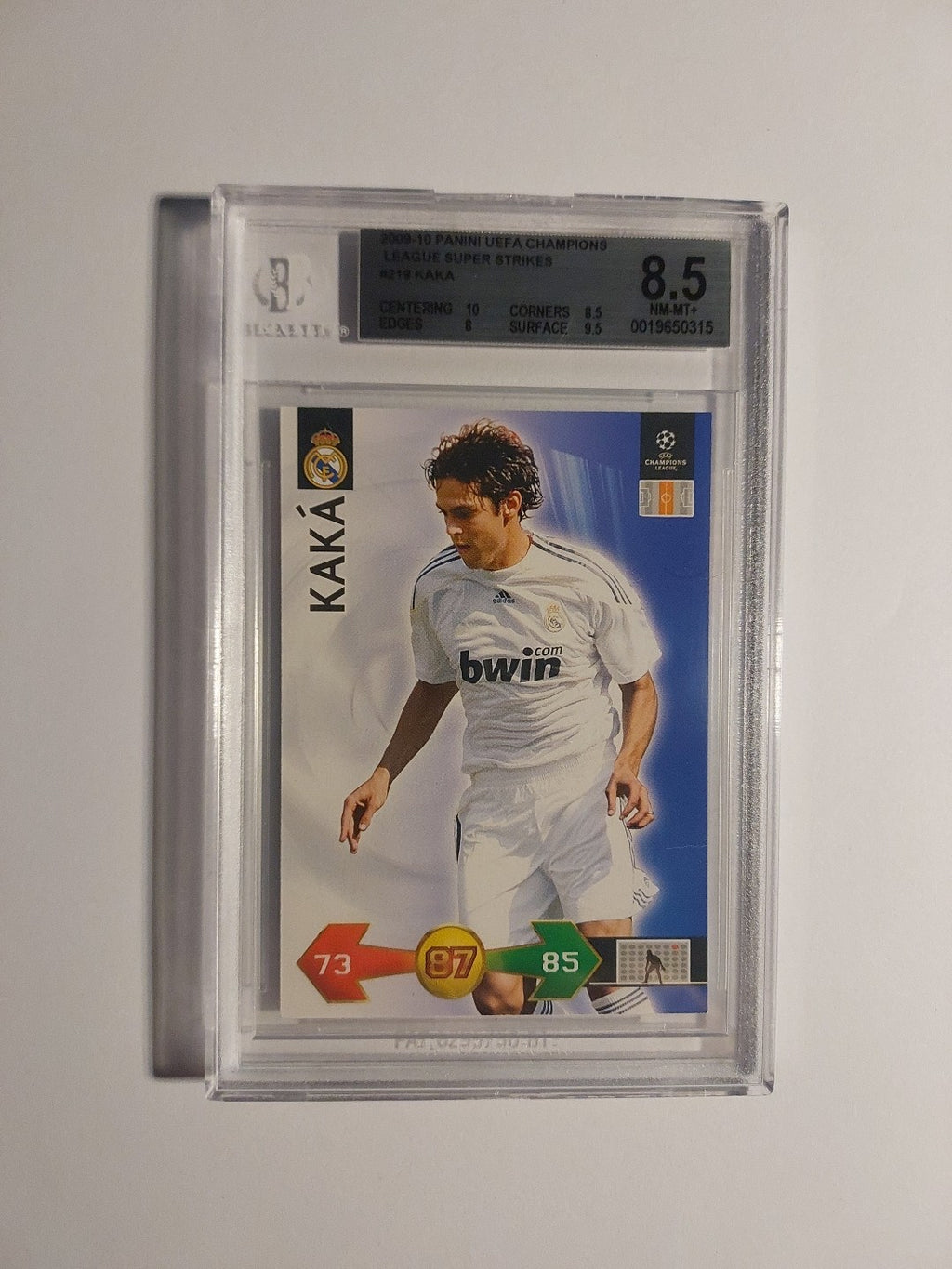 Panini Champions League 2009-10 Kaka Real Madrid Parallel Vintage BGS 8.5 PSA – Bild 1