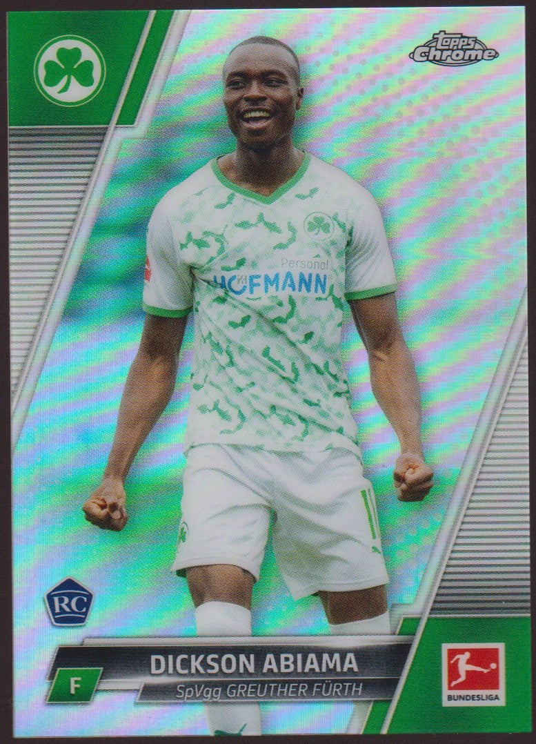 Topps Chrome 2023-24 Dickson Abiama Rookie Greuther Fürth Parallel Refractor – Bild 1