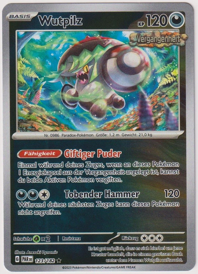 Pokemon TCG Brute Bonnet #123/182 Rare (R) Reverse Holo Deutsch 2023 – Bild 1