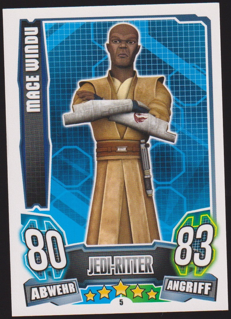 Topps Star Wars 2013 Mace Windu Republik Jedi-Ritter TCG Rare #80 – Bild 1