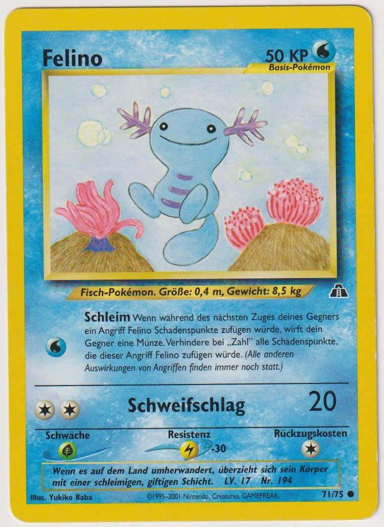 Pokemon TCG Wooper #71/075 Common (C) Non-Holo Deutsch 2001 – Bild 1