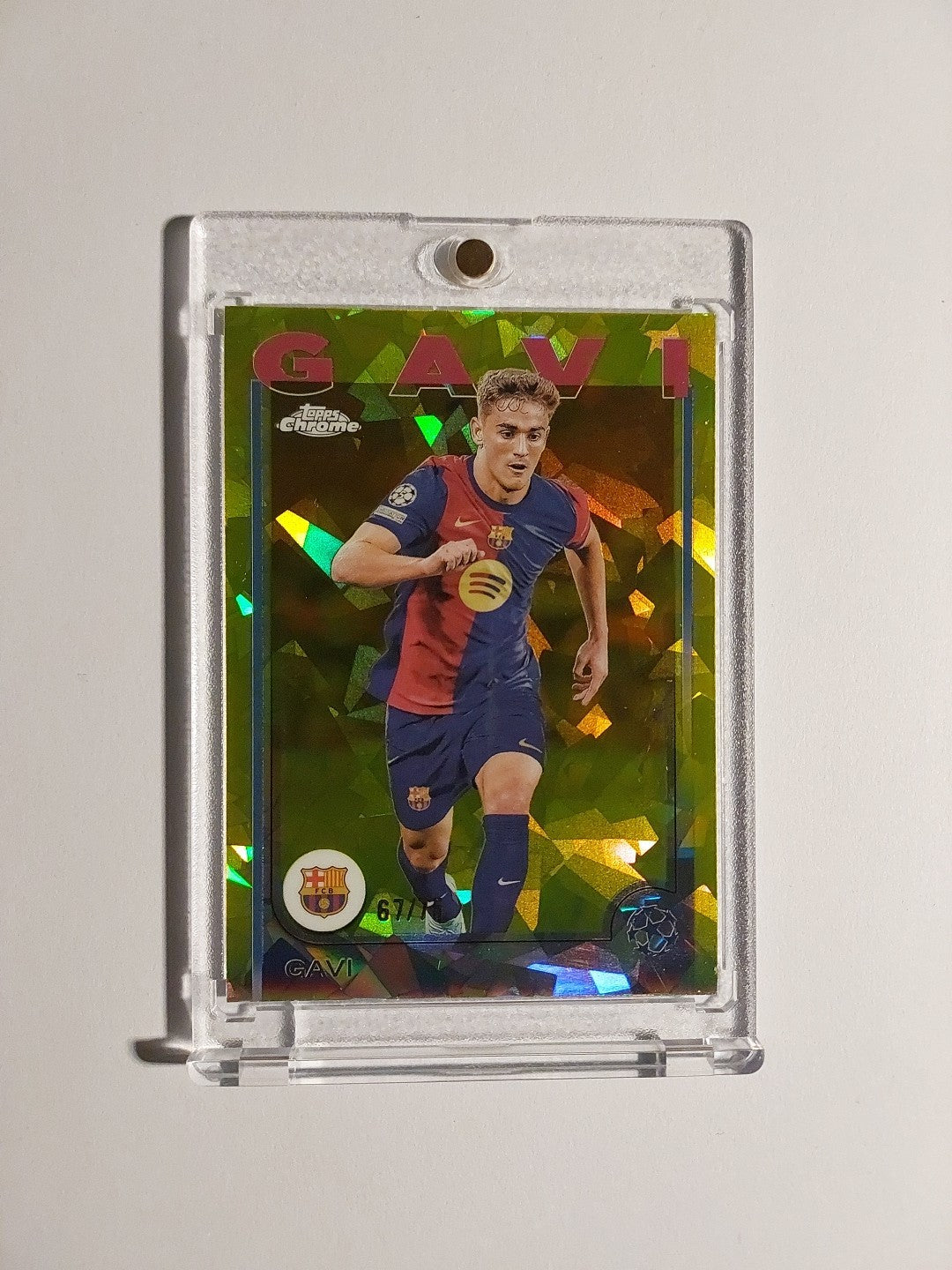 Topps UCC Flagship 2024-25 Gavi Barcelona Spanien Parallel 67/75 Refractor Rare – Bild 1