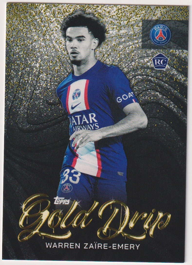Topps Gold Drip 2023-24 Warren Zaire-Emery Rookie Paris Saint-Germain Parallel – Bild 1