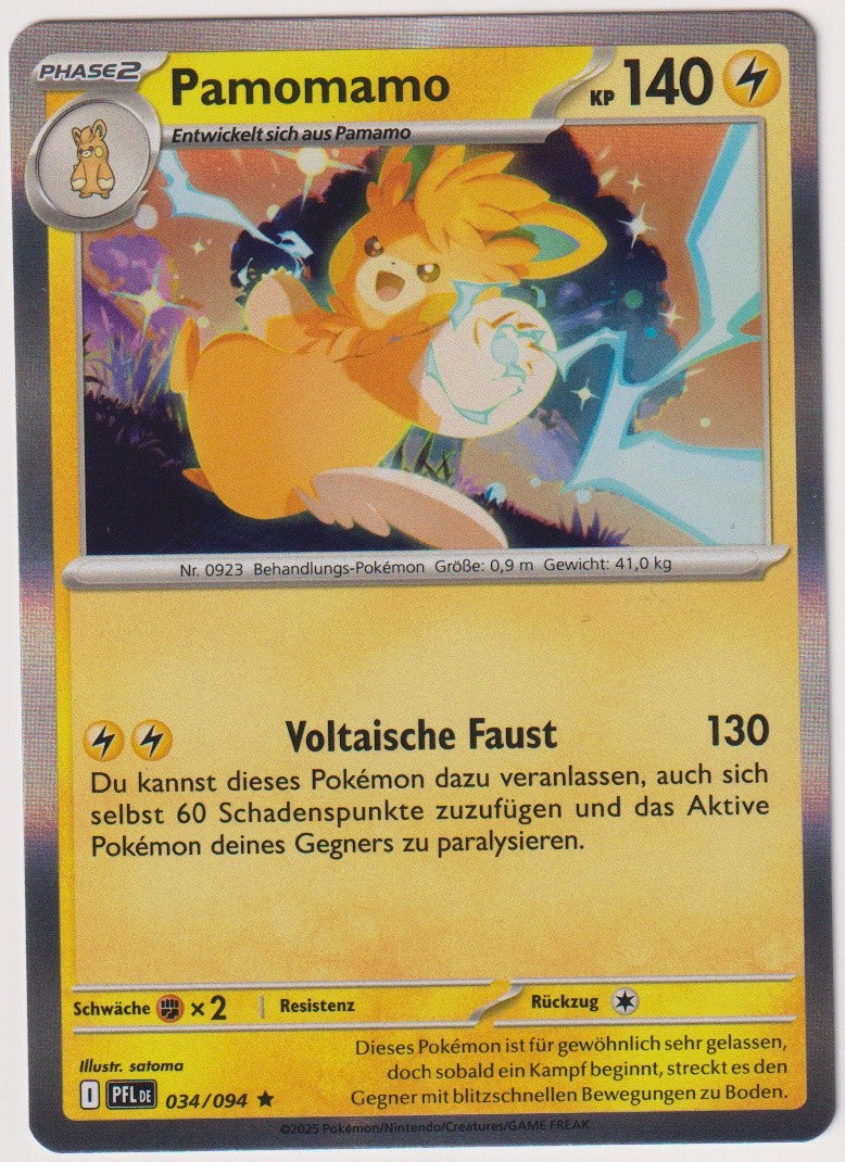 Pokemon TCG Pawmot #34/094 Rare (R) Holo Deutsch 2025 – Bild 1