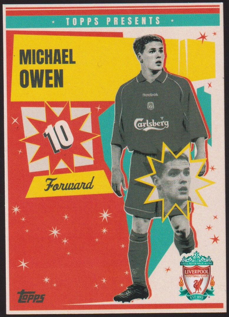 Topps 2023-24 Michael Owen Liverpool F.C. Official Club Product Parallel – Bild 1