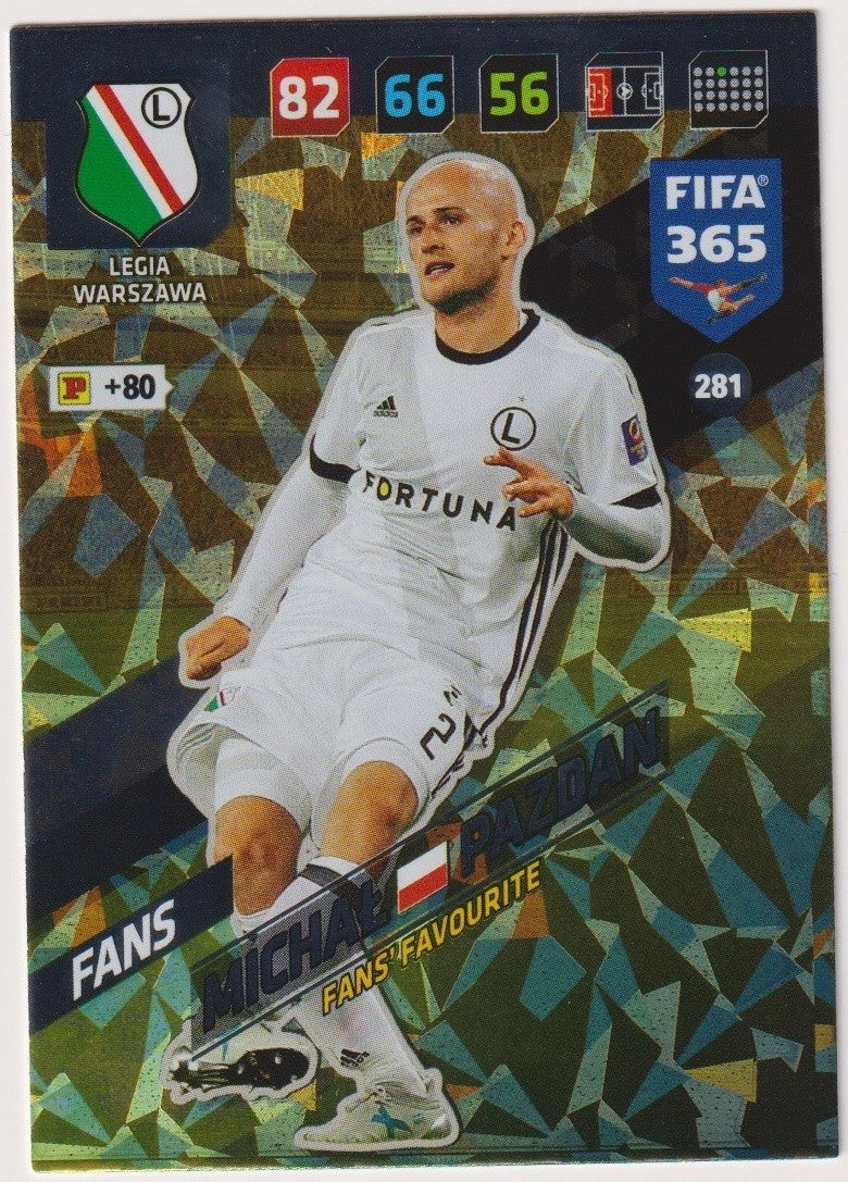 Panini FIFA 365 2017-18 Michał Pazdan Legia Warszawa Adrenalyn XL Parallel Rare – Bild 1