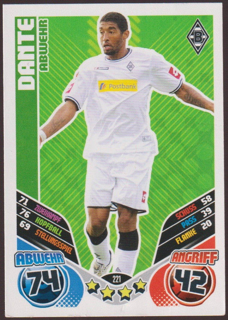 Topps Match Attax Dante Borussia Mönchengladbach Bundesliga Parallel Rare – Bild 1