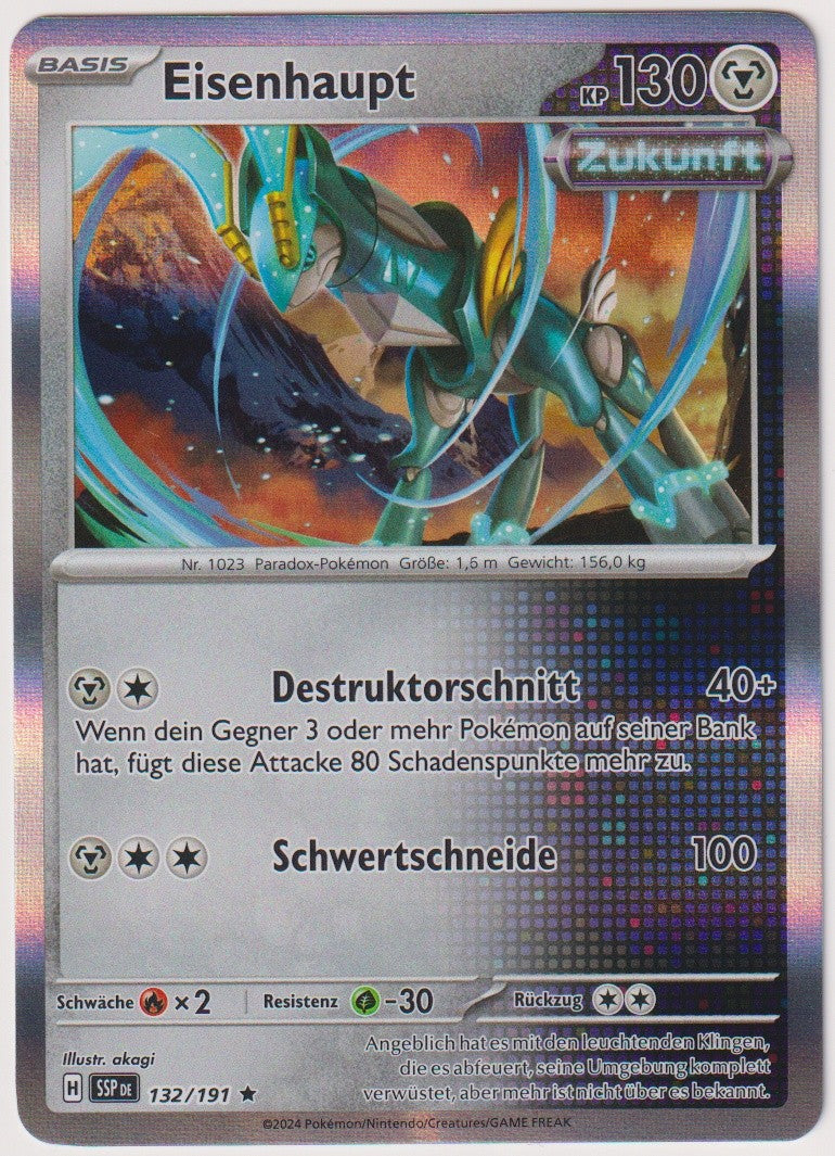 Pokemon TCG Iron Crown #132/191 Rare (R) Holo Deutsch 2024 – Bild 1