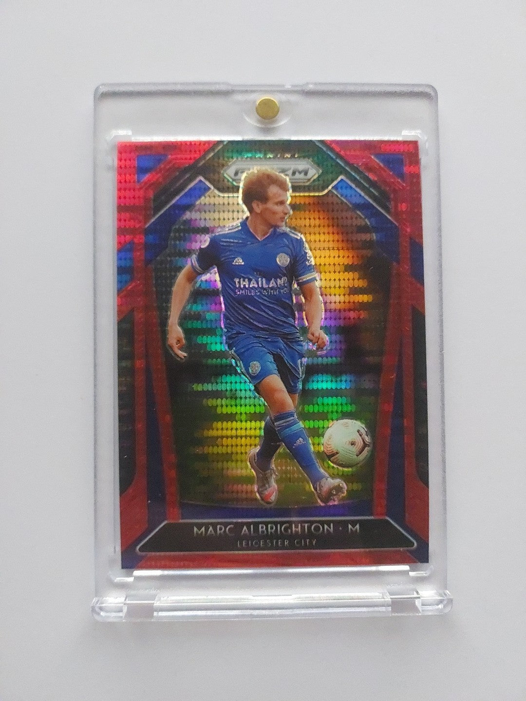 Panini Red Prizm 2020-21 Marc Albrighton Leicester City Limited Edition Parallel – Bild 1
