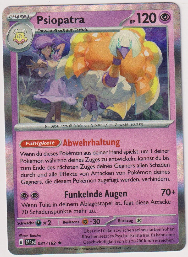 Pokemon TCG Espathra #81/182 Rare (R) Holo Deutsch 2023 – Bild 1