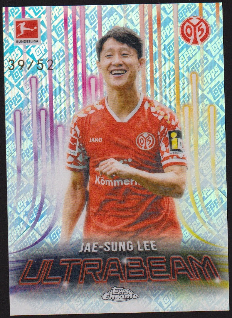 Topps 2025-26 Jae-Sung Lee 1. FSV Mainz 05 Chrome Parallel 39/52 ToppsFractor – Bild 1