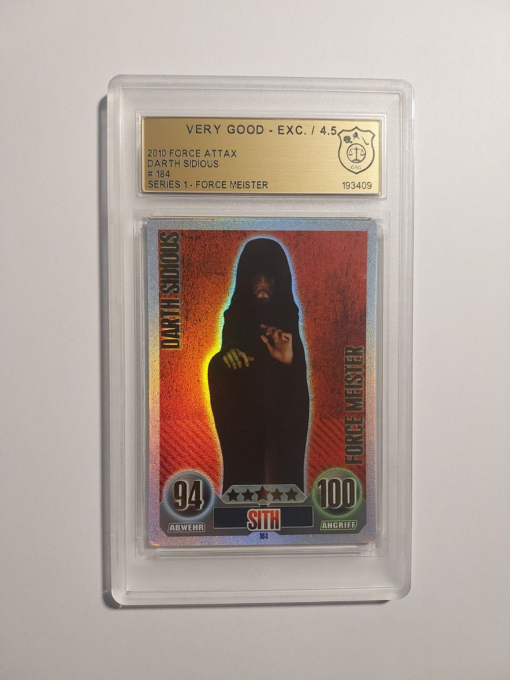 Topps Star Wars 2010 Darth Sidious Sith Separatisten GSG 4.5 = PSA Parallel Rare – Bild 1