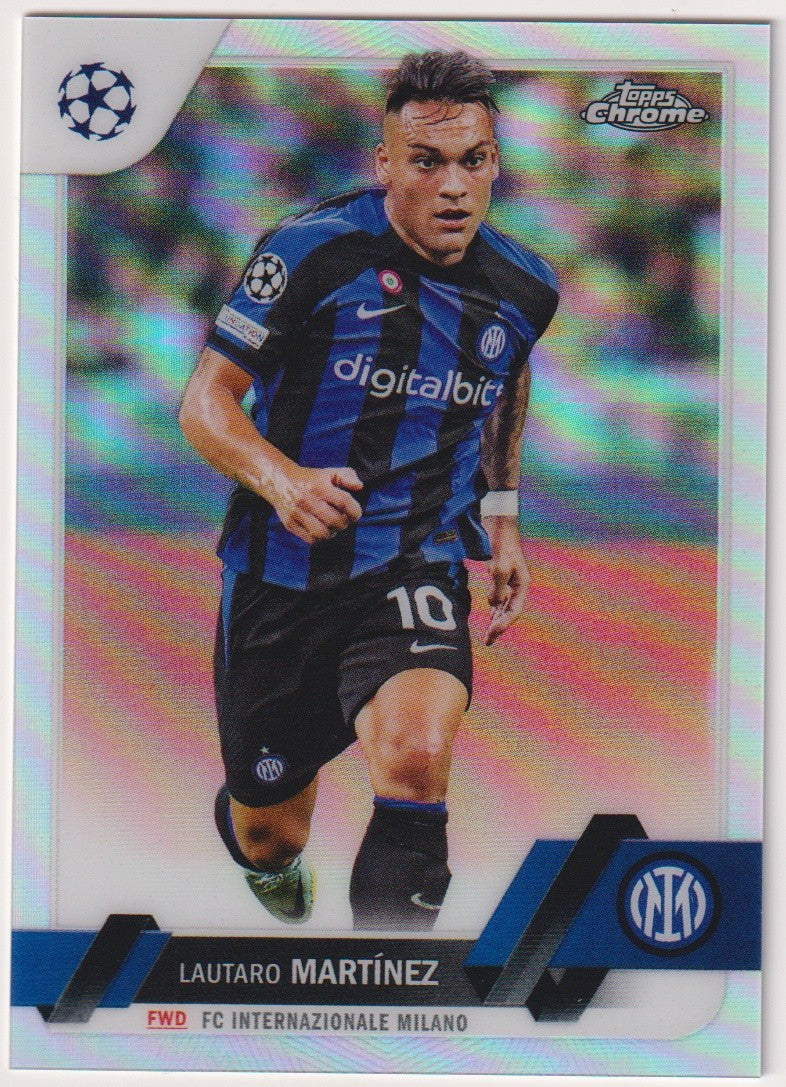 Topps Chrome 2022-23 Lautaro Martínez FC Internazionale Milano Parallel – Bild 1