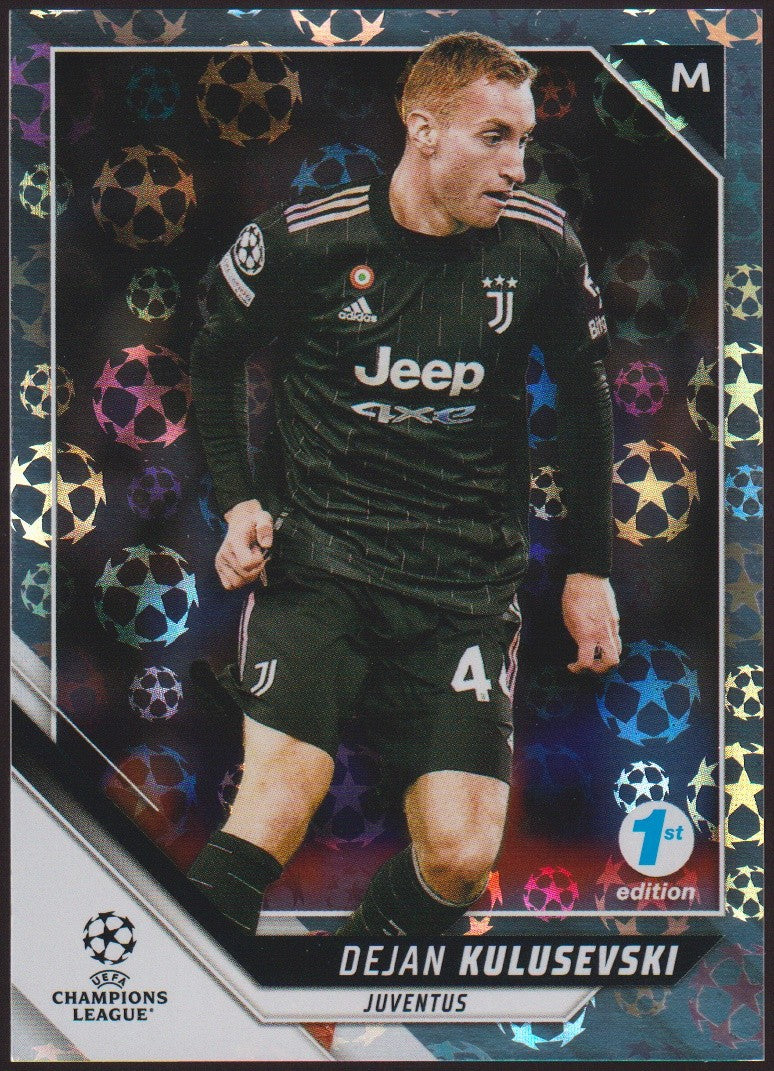 Topps 2021-22 Dejan Kulusevski Juventus Parallel Rare 1st Edition Refractor – Bild 1
