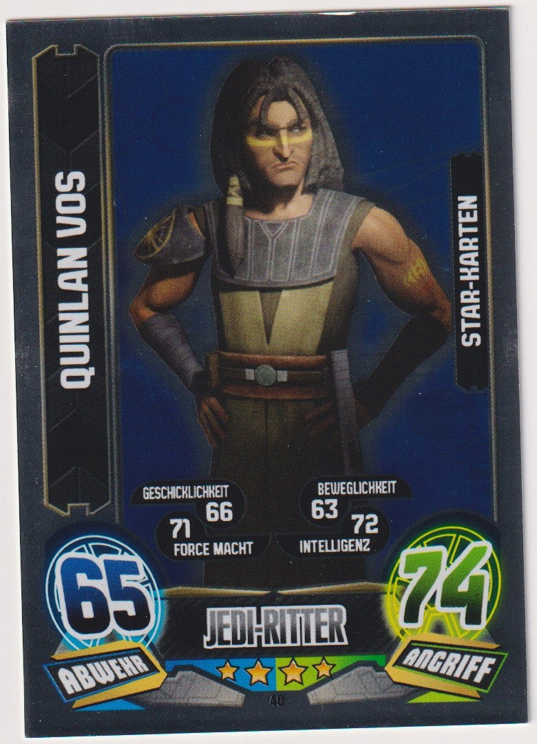 Topps 2015 Quinlan Vos Jedi-Orden Star Wars: Die Republik - Jedi-Ritter TCG Rare – Bild 1