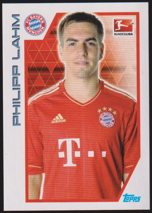 Topps Fußball Bundesliga 2012-13 Philipp Lahm FC Bayern München Parallel – Bild 1